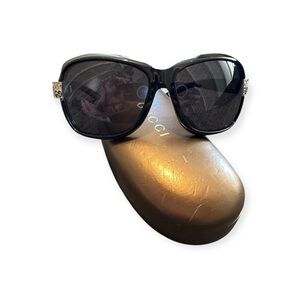 Gucci Oversized Crystal GG Logo Sunglasses with Case